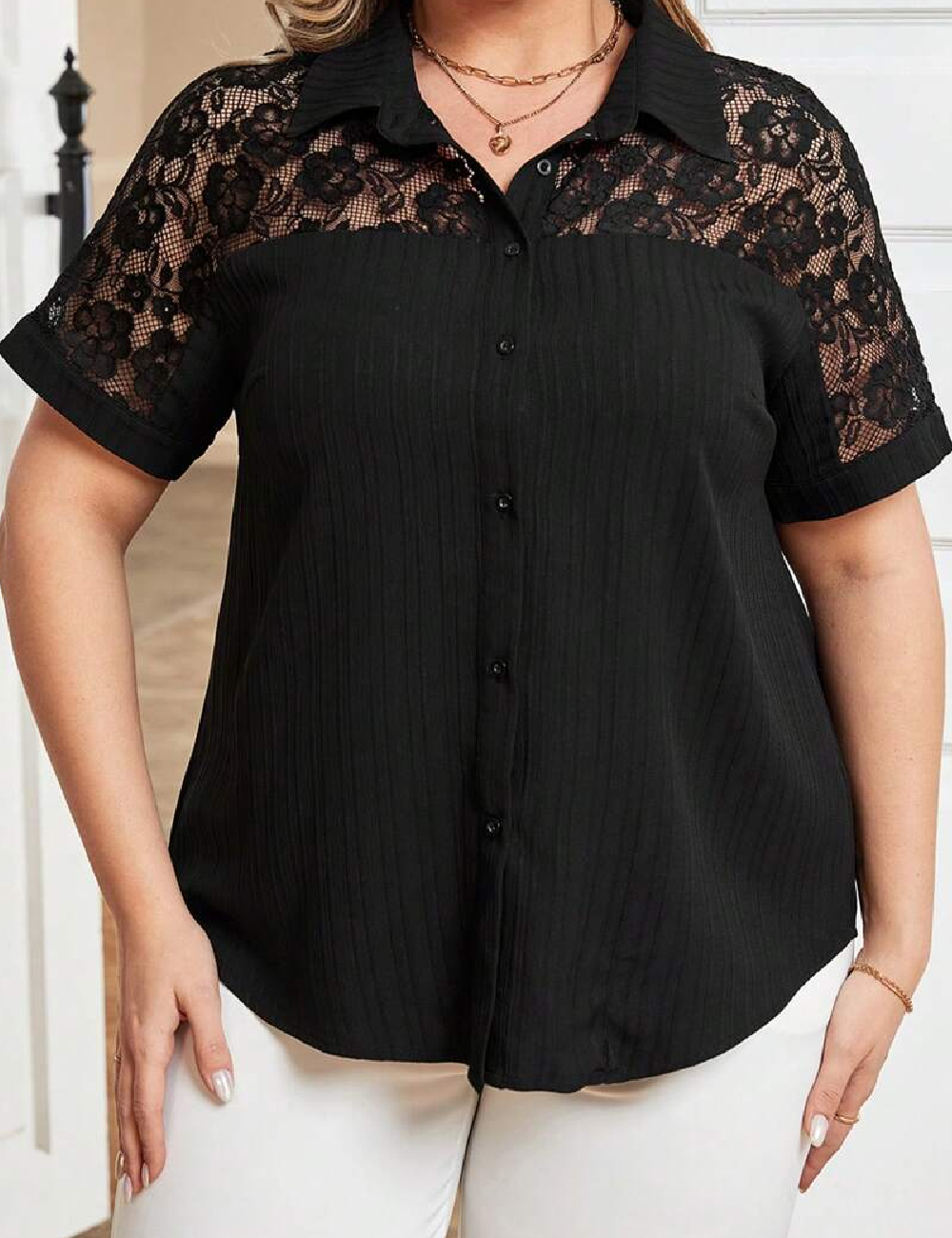 Camasa SHEIN CURVE, negru