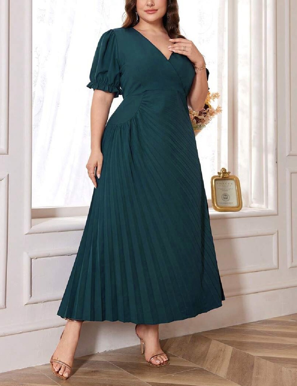 Rochie lunga SHEIN CURVE, verde - 1 | YEO