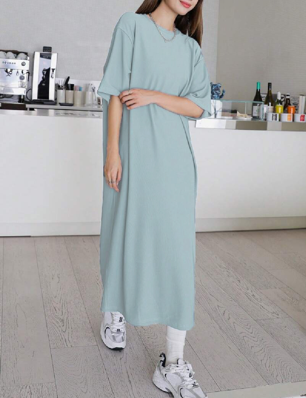 Rochie lunga Dazy, albastru
