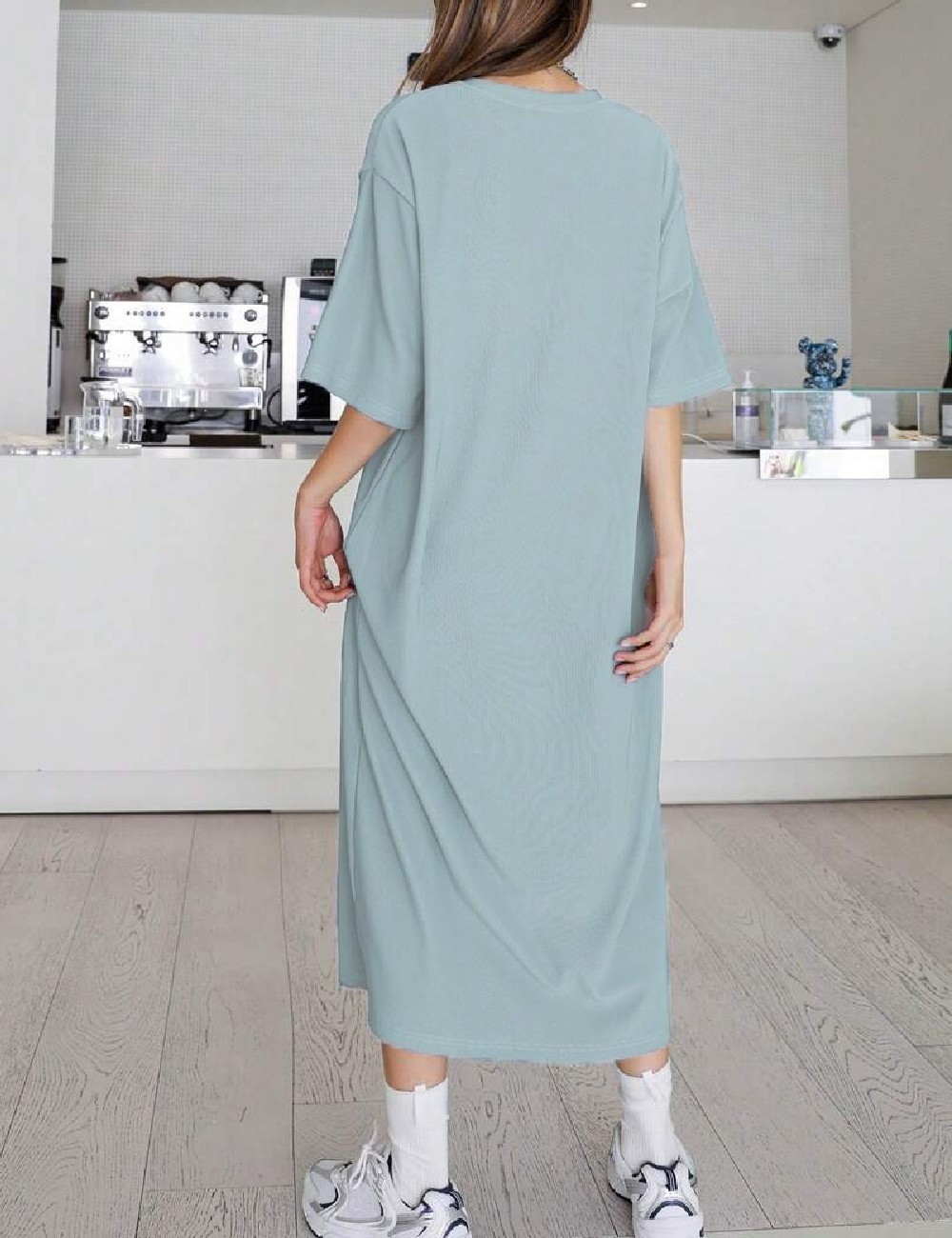 Rochie lunga Dazy, albastru - 1 | YEO