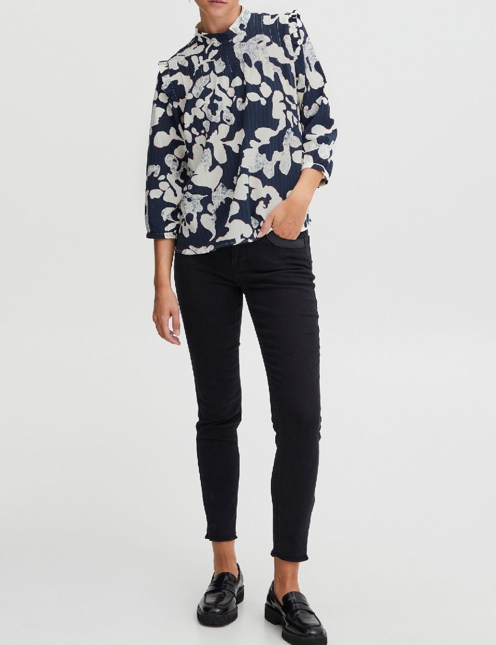Bluza Pulz, bleumarin - 1 | YEO