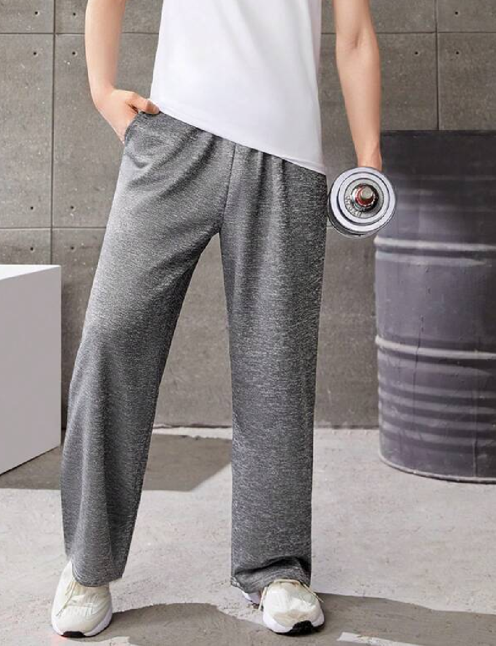 Pantaloni Shein Kids, gri