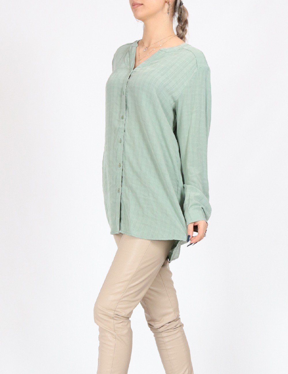 Camasa Fransa, verde - 1 | YEO
