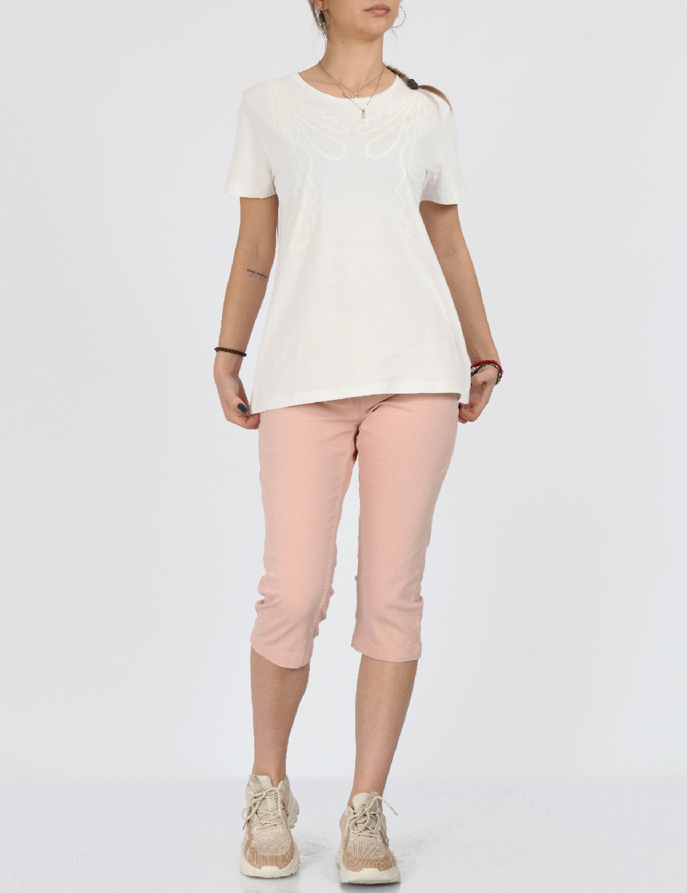 Tricou Cream, alb