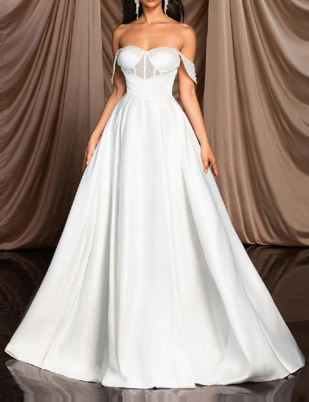 Rochie lunga SHEIN, alb