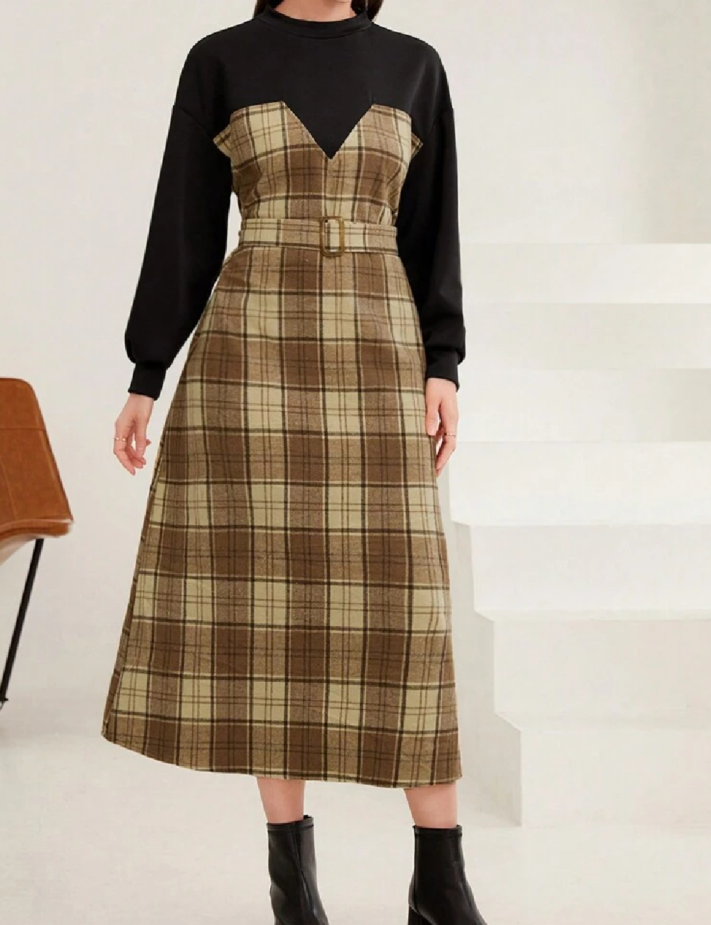 Rochie medie SHEIN, maro