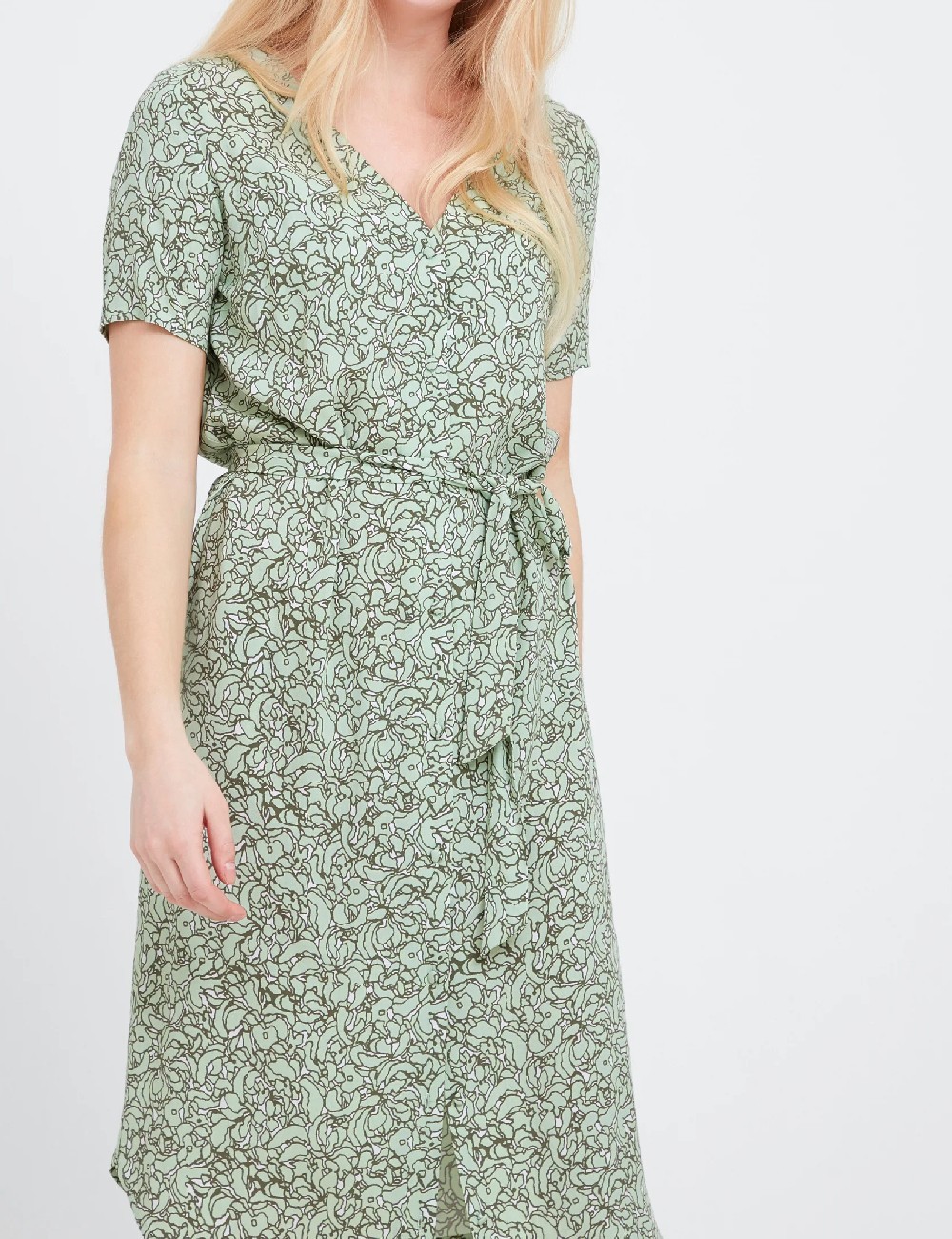 Rochie medie Fransa, verde - 1 | YEO
