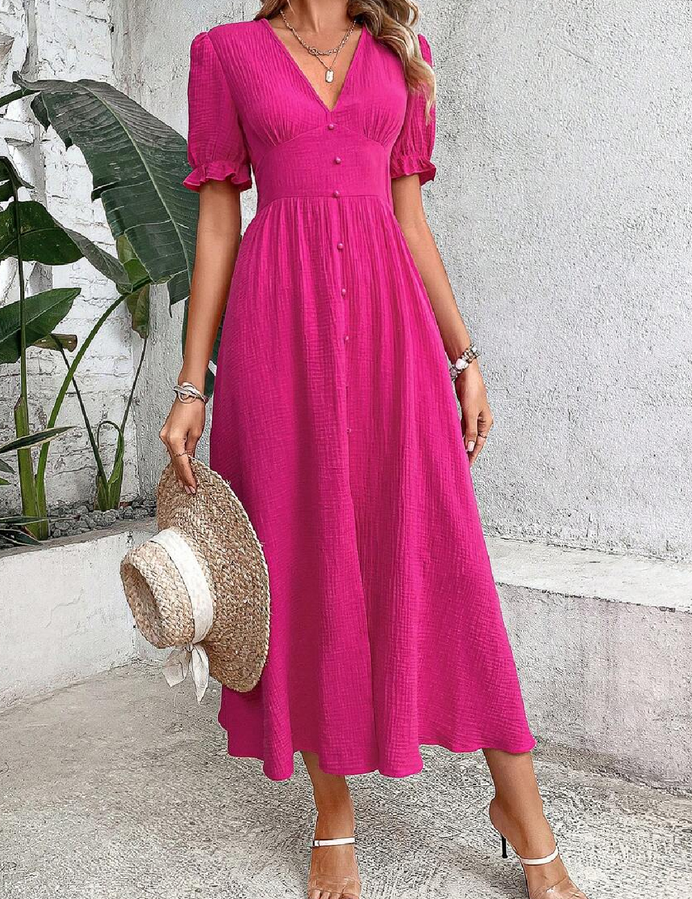 Rochie medie SHEIN, roz