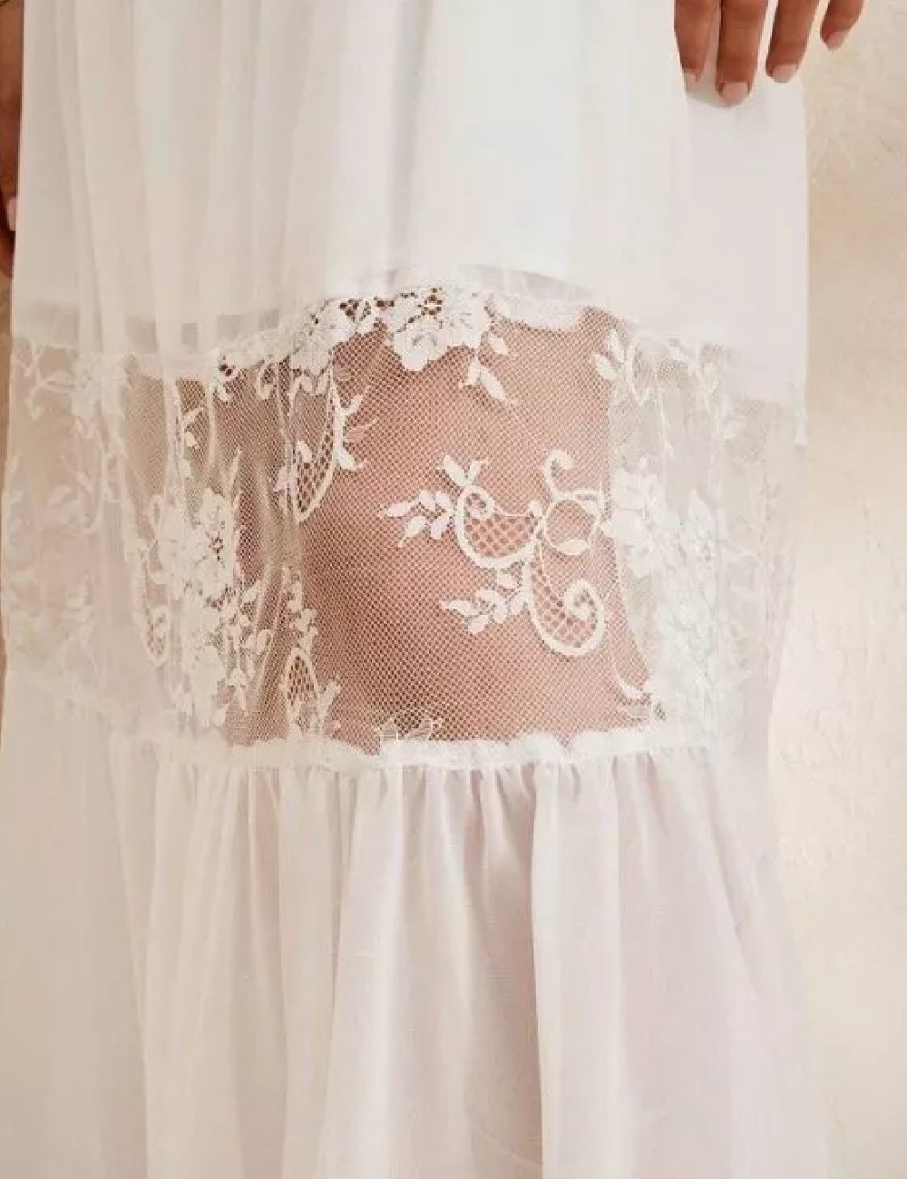 Rochie lunga Anewsta, alb - 1 | YEO