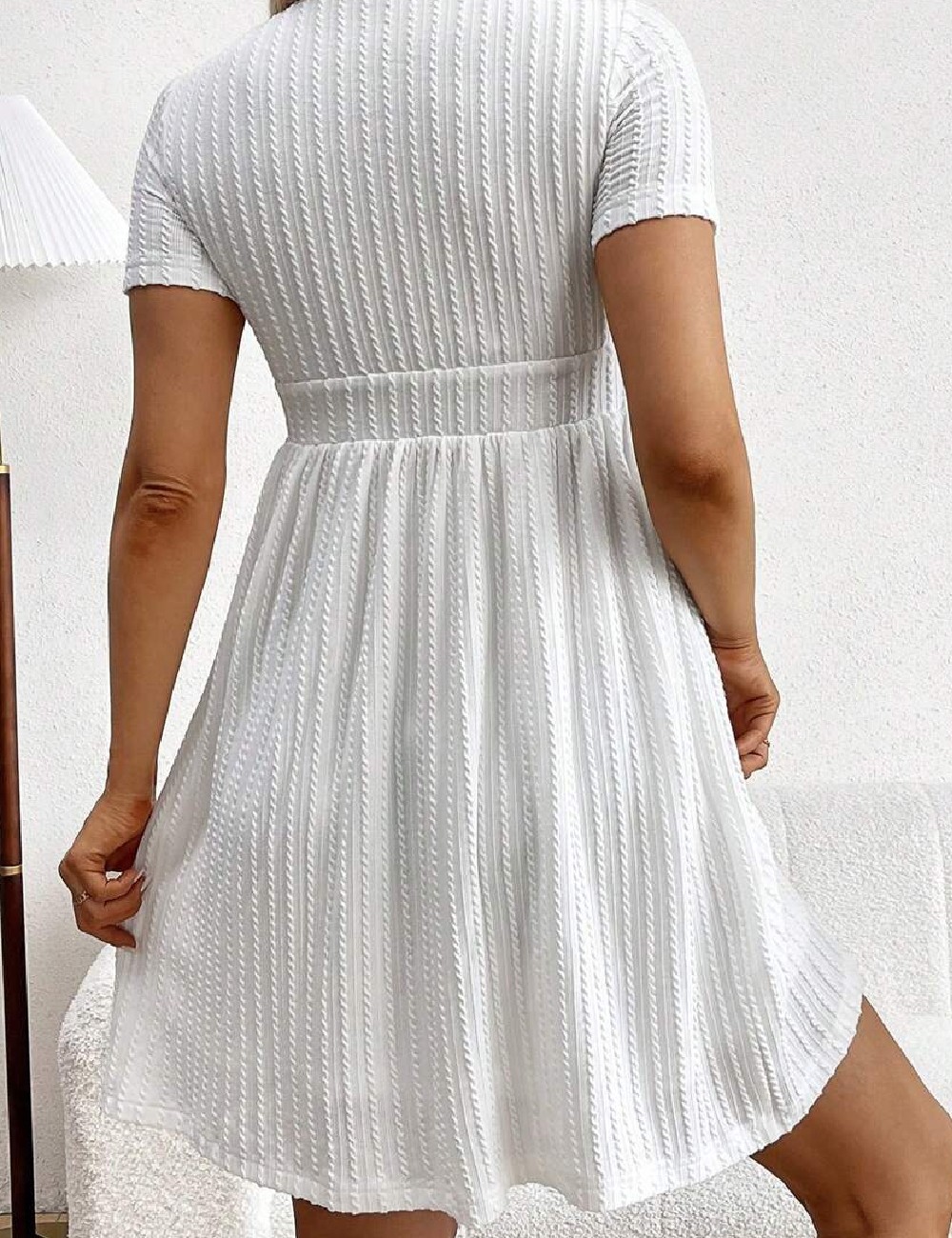 Rochie scurta SHEIN Maternity, alb - 1 | YEO