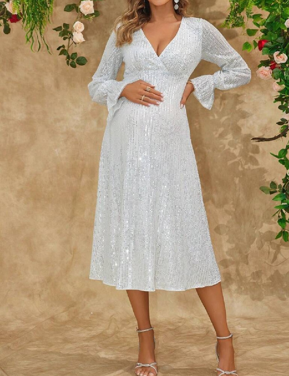 Rochie medie SHEIN Maternity, gri - 1 | YEO