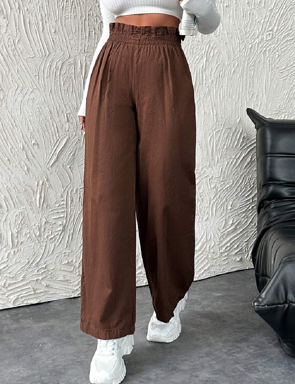 Pantaloni SHEIN, maro - 1 | YEO