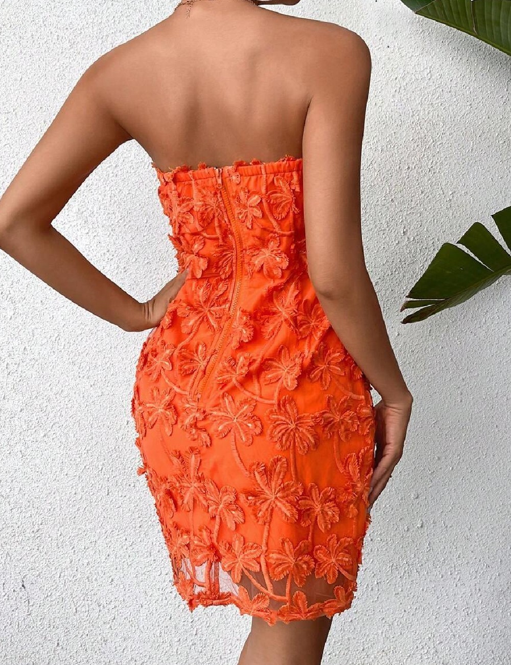 Rochie scurta SHEIN, portocaliu - 1 | YEO