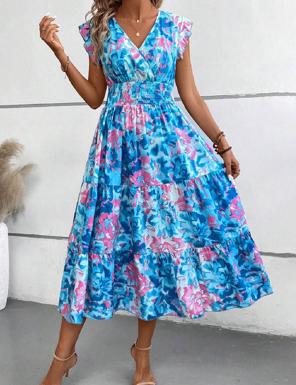 Rochie medie SHEIN, albastru