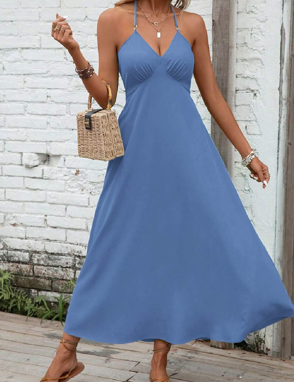 Rochie lunga SHEIN, albastru