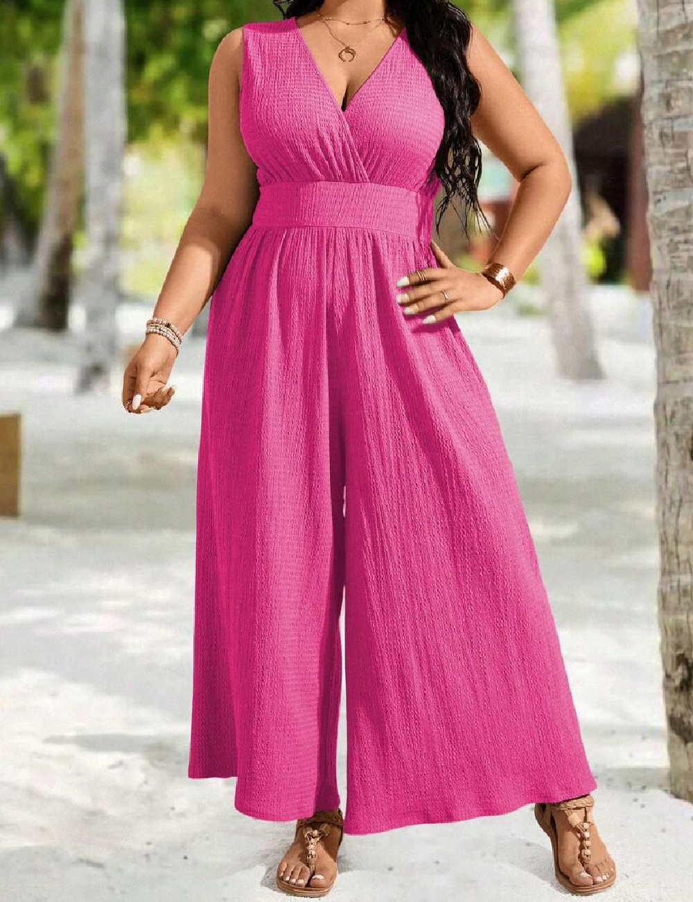 Salopeta SHEIN CURVE, roz