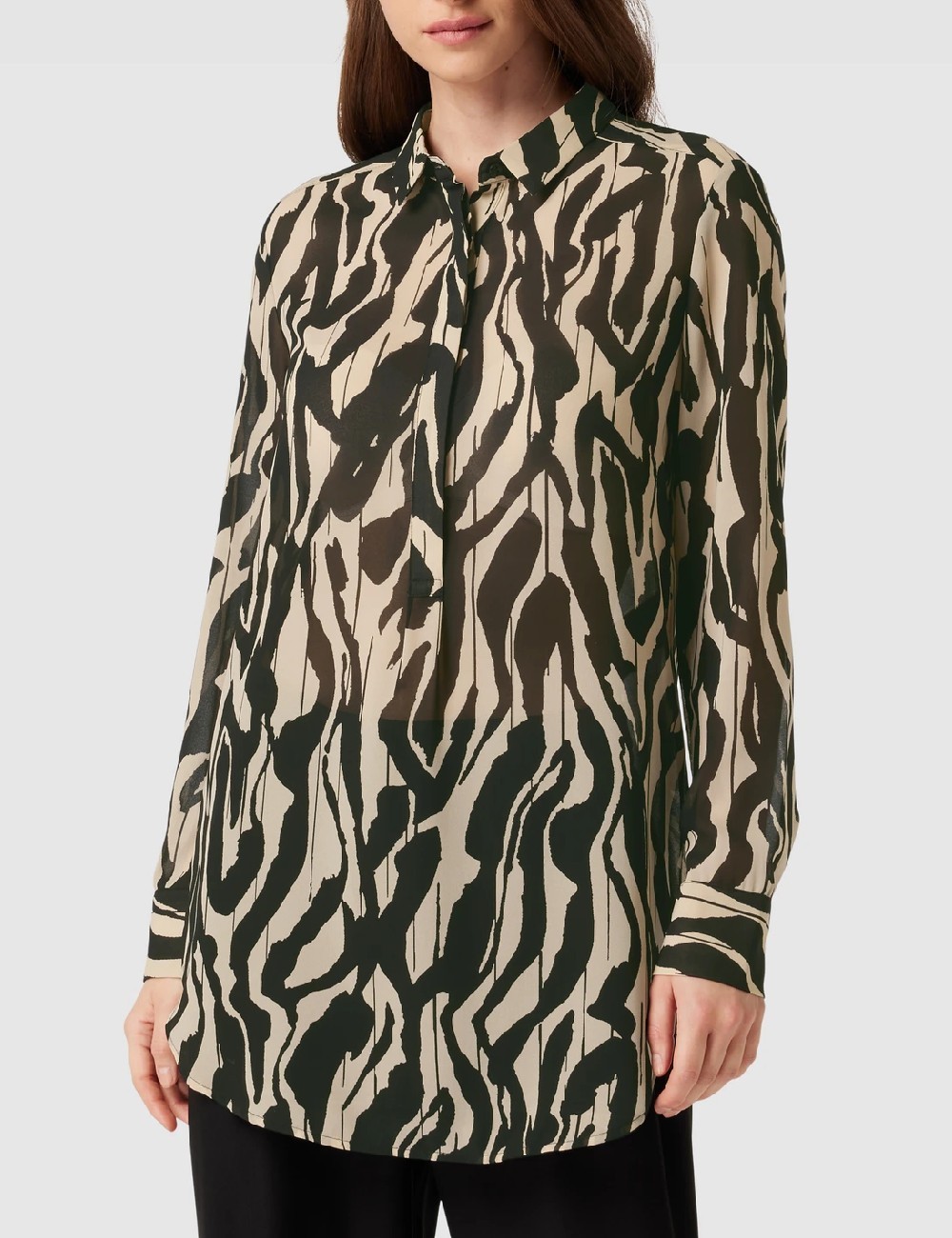 Bluza Comma, negru/crem - 1 | YEO