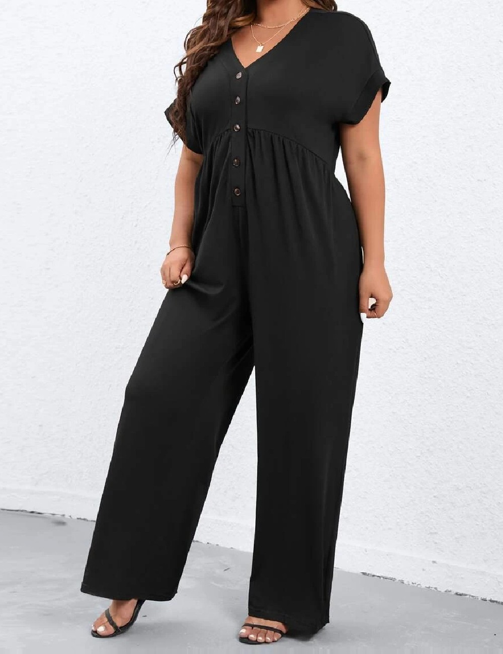 Salopeta SHEIN CURVE, negru - 1 | YEO
