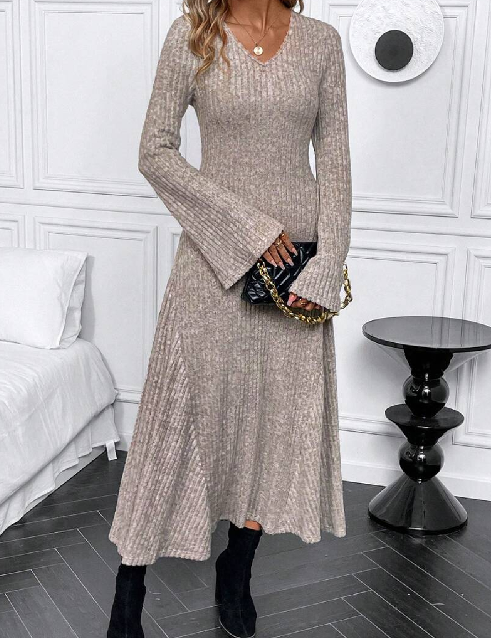 Rochie medie SHEIN, gri