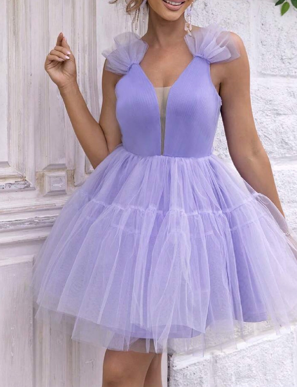 Rochie scurta SHEIN, mov - 1 | YEO