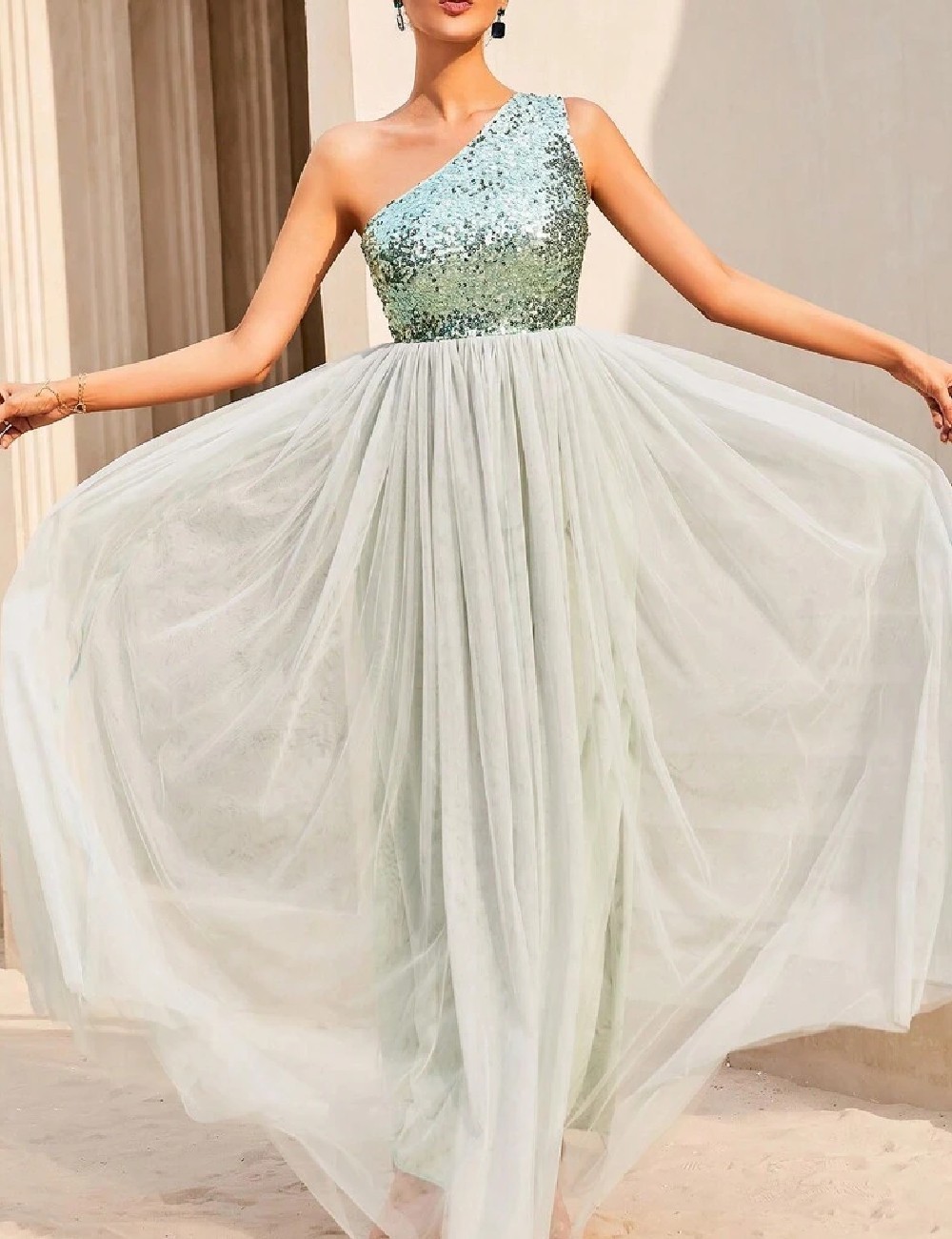 Rochie lunga Love&Lemonade, verde - 1 | YEO