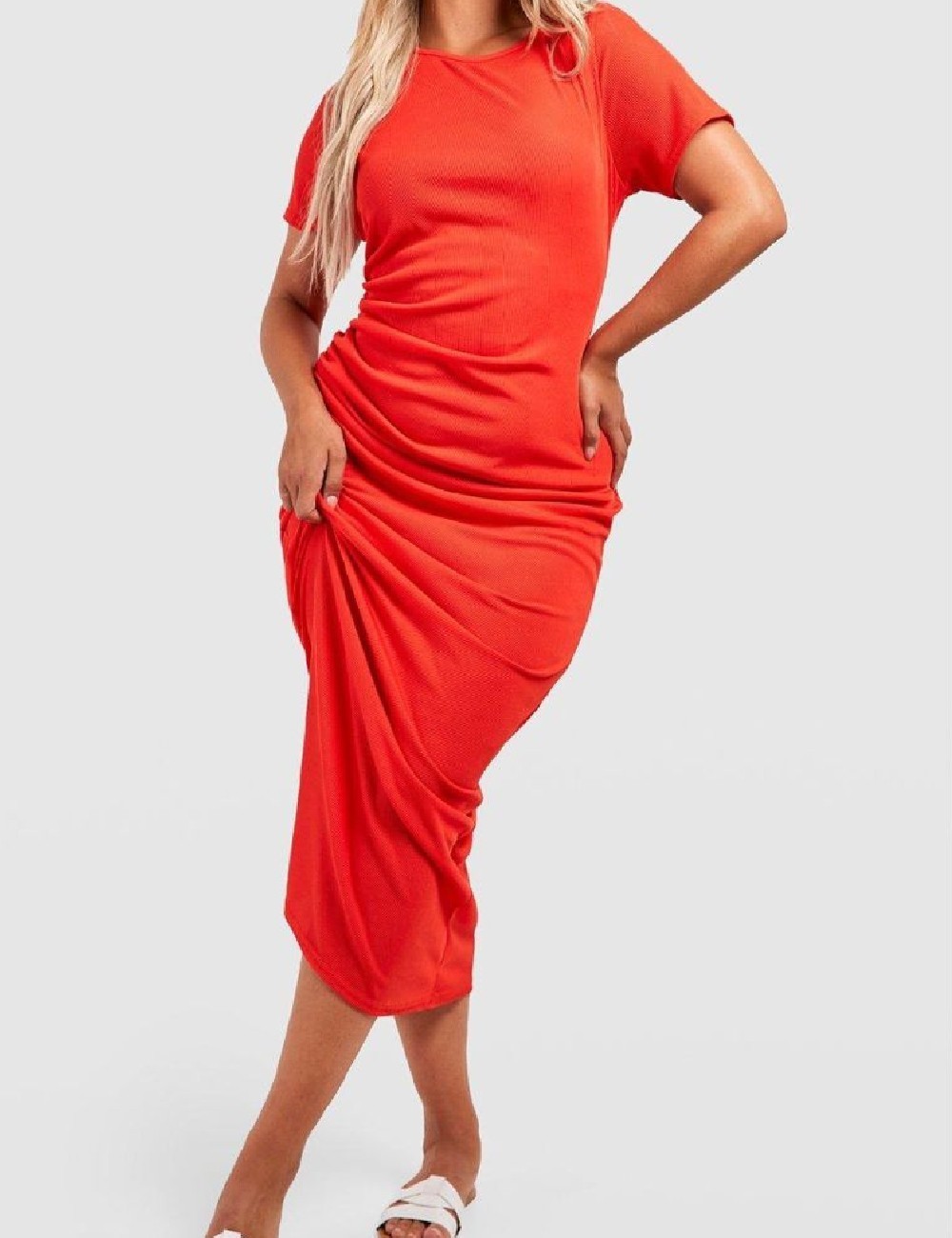 Rochie lunga Boohoo Plus Size, portocaliu - 1 | YEO