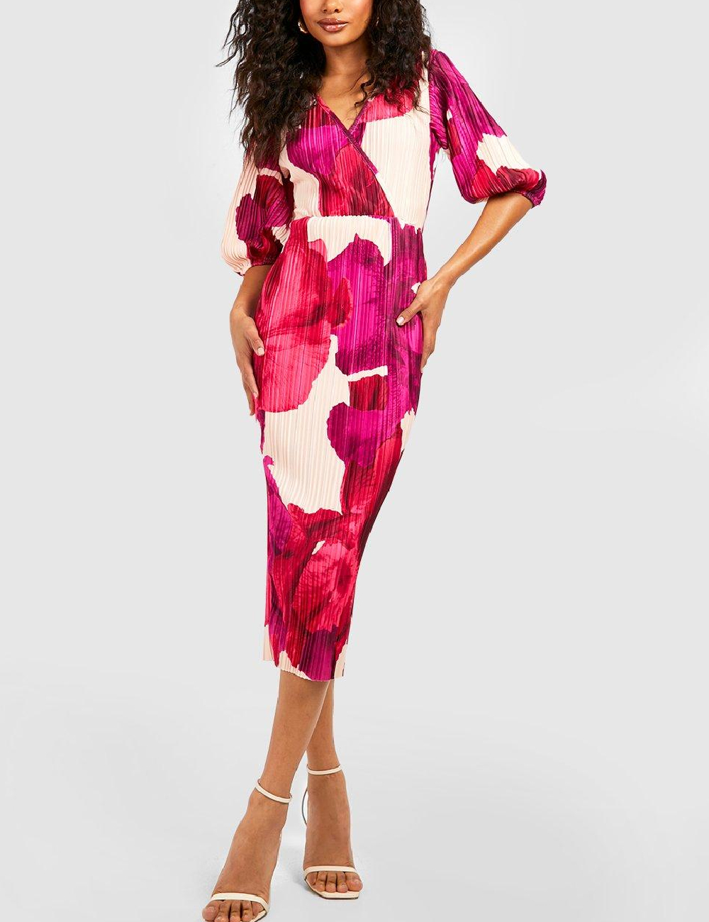 Rochie medie Boohoo, roz