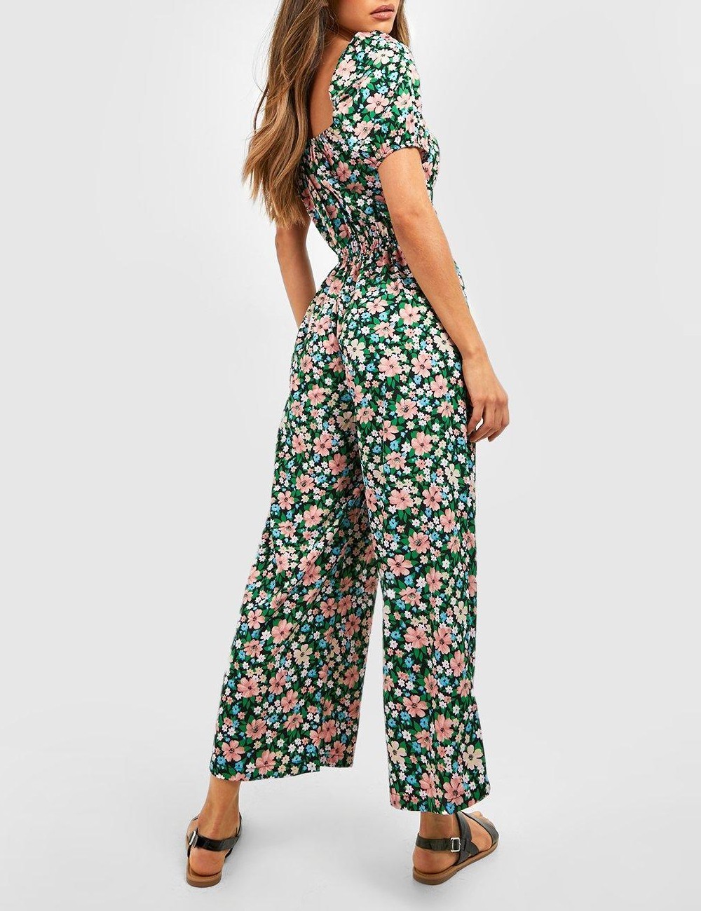 Salopeta Boohoo, floral print - 1 | YEO