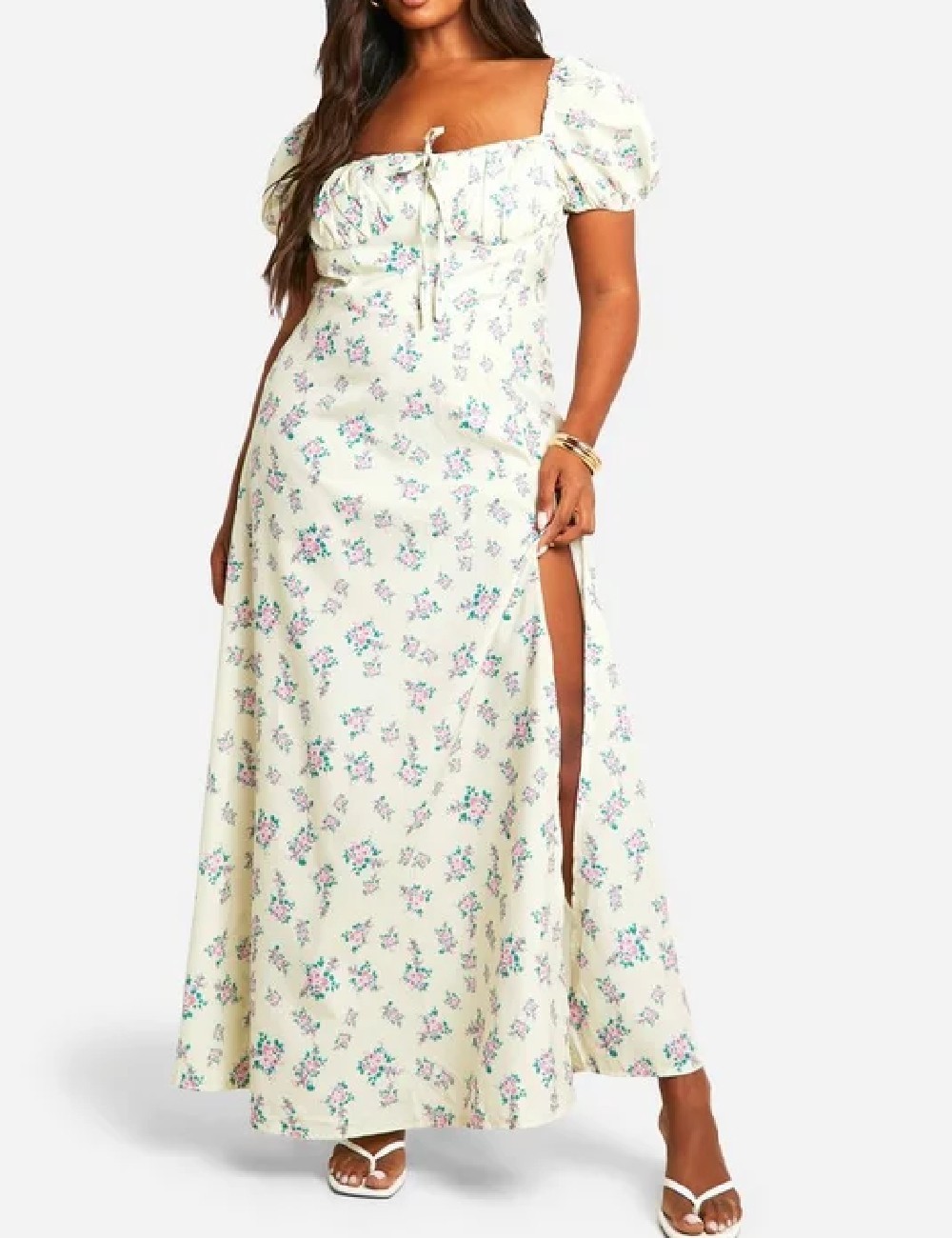 Rochie lunga Boohoo Plus Size, floral print - 1 | YEO