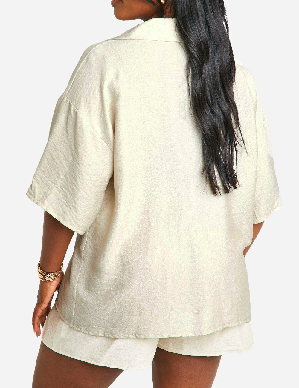 Camasa Boohoo Plus Size, bej - 1 | YEO