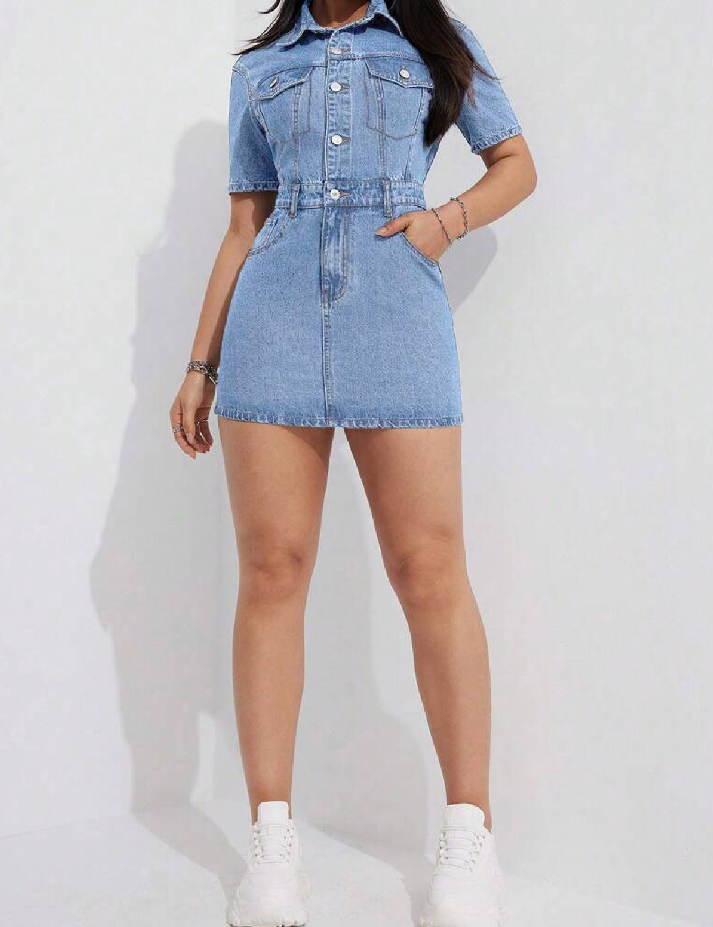 Rochie scurta SHEIN, albastru