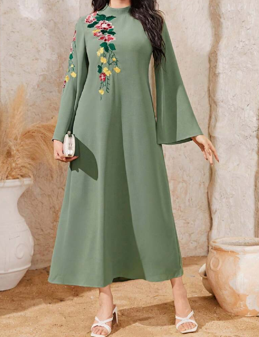 Rochie lunga SHEIN, verde