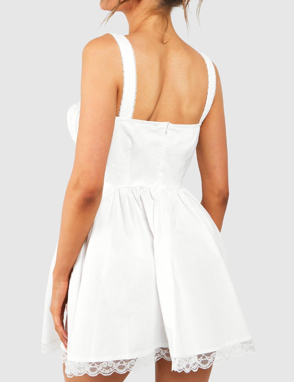 Rochie scurta Boohoo, alb - 1 | YEO