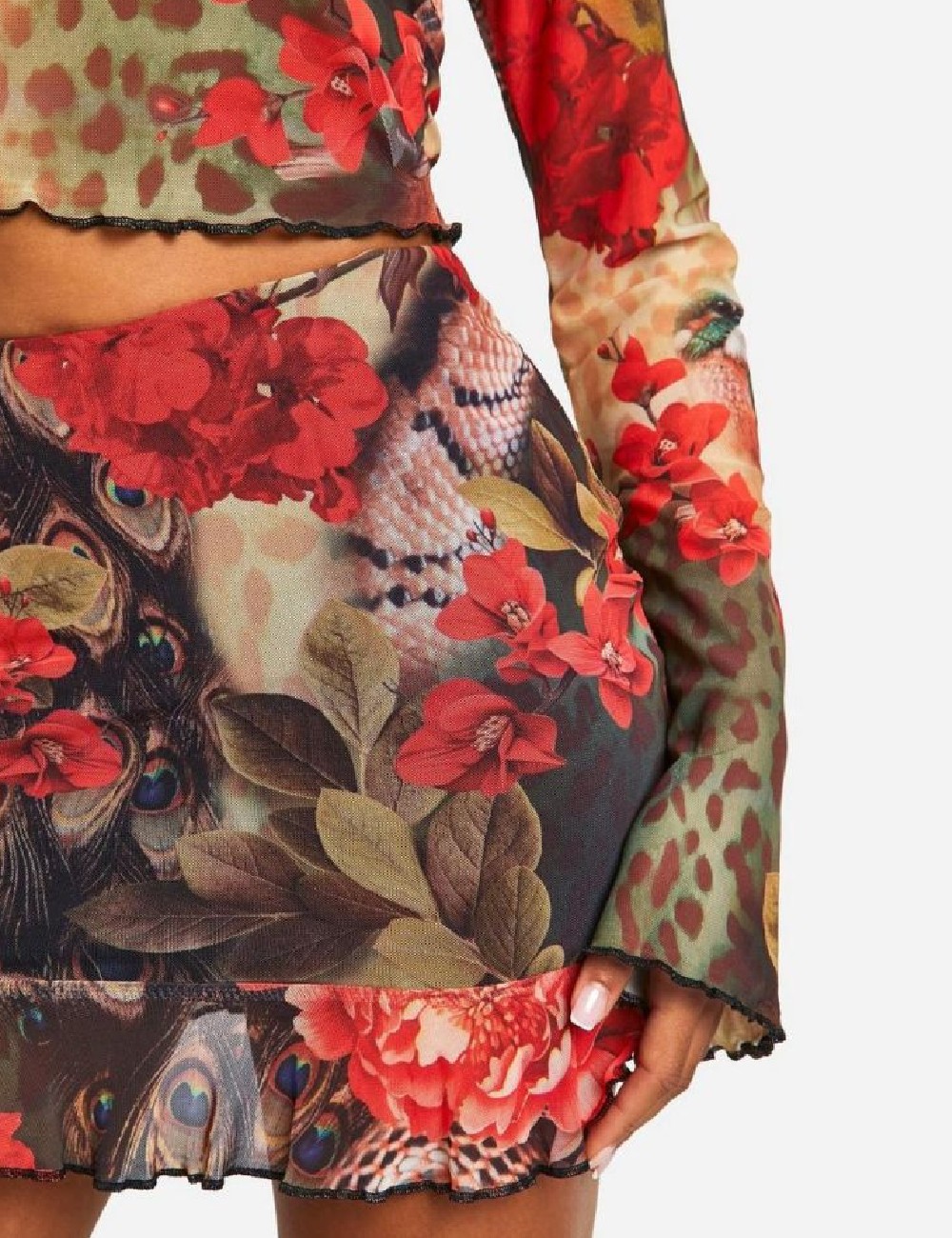 Fusta Boohoo, mix culori - 1 | YEO
