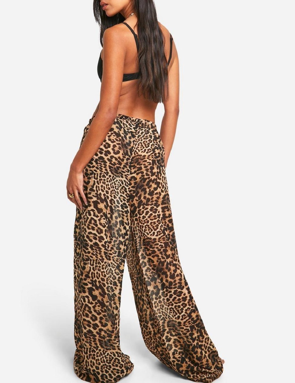Pantaloni de plaja Boohoo, animal print - 1 | YEO