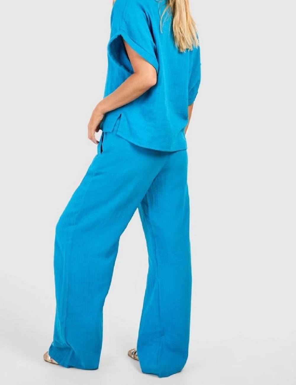 Pantaloni de plaja Boohoo, albastru - 1 | YEO