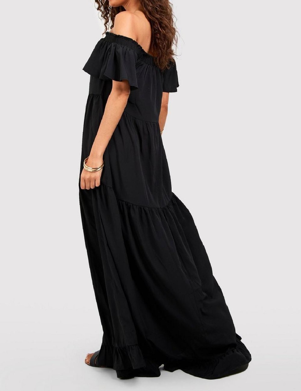Rochie lunga Boohoo, negru - 1 | YEO