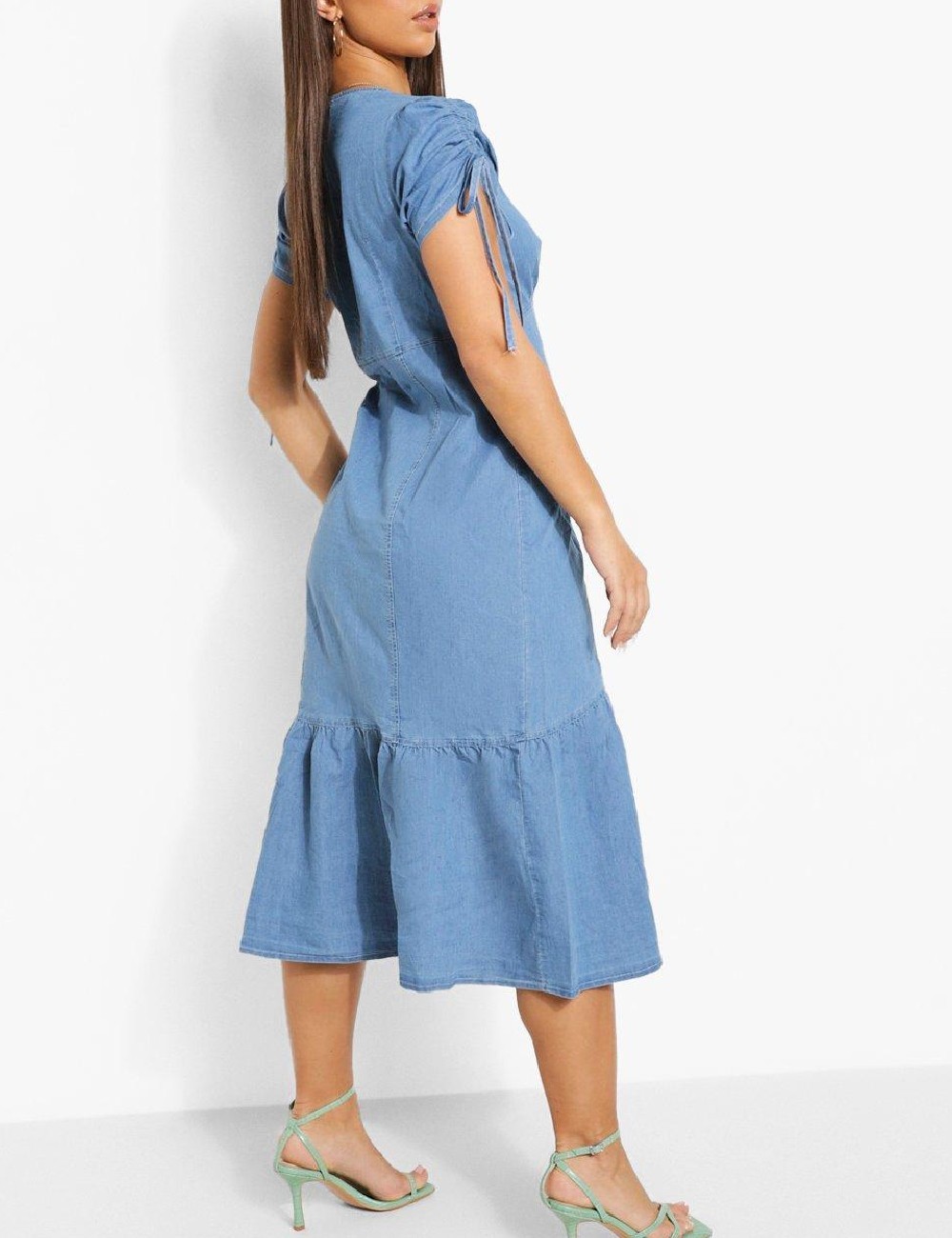 Rochie medie Boohoo, albastru - 1 | YEO