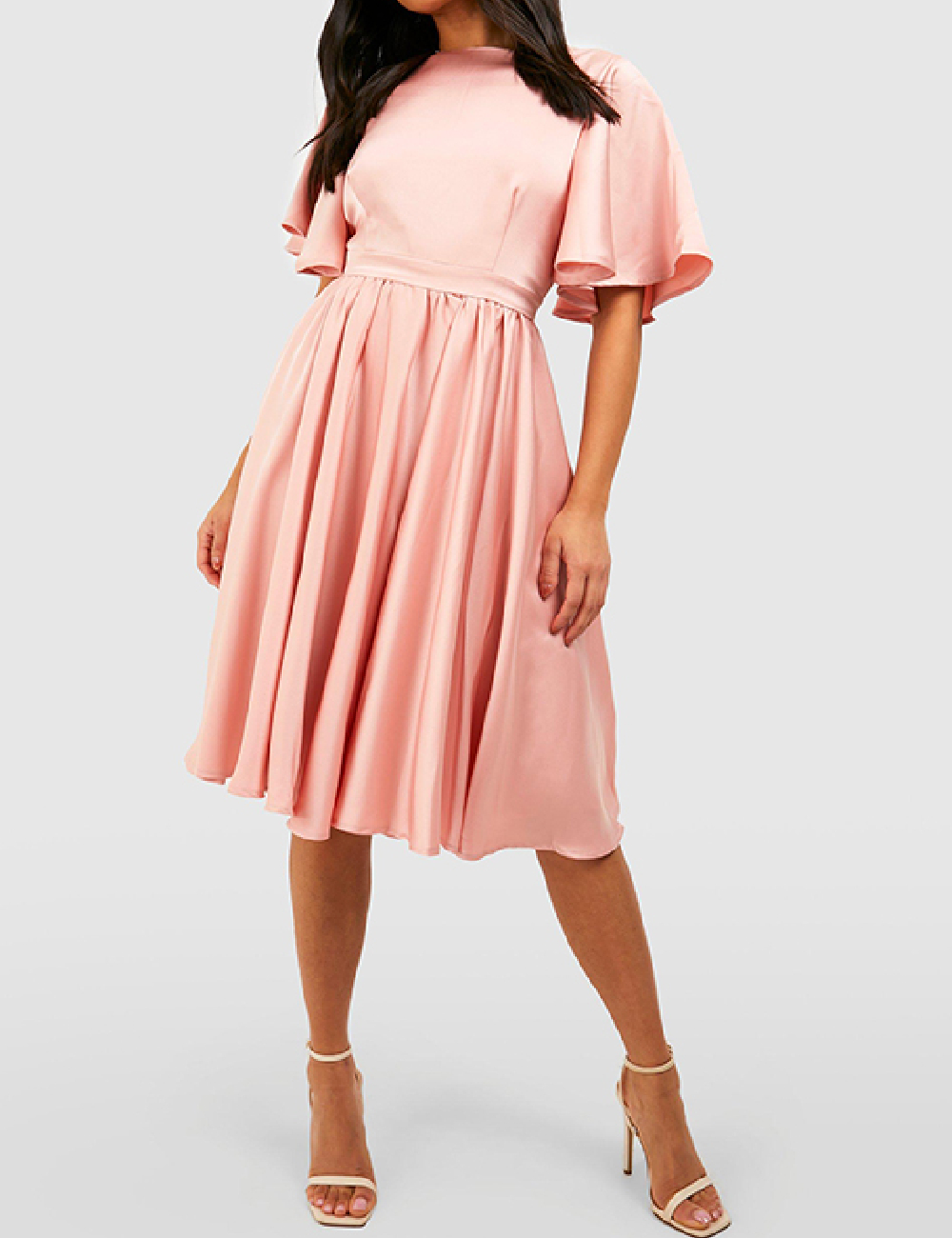 Rochie medie Boohoo, roz