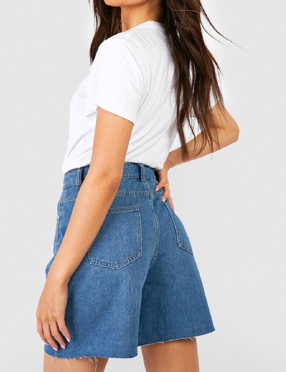 Pantaloni scurti Boohoo, albastru - 1 | YEO