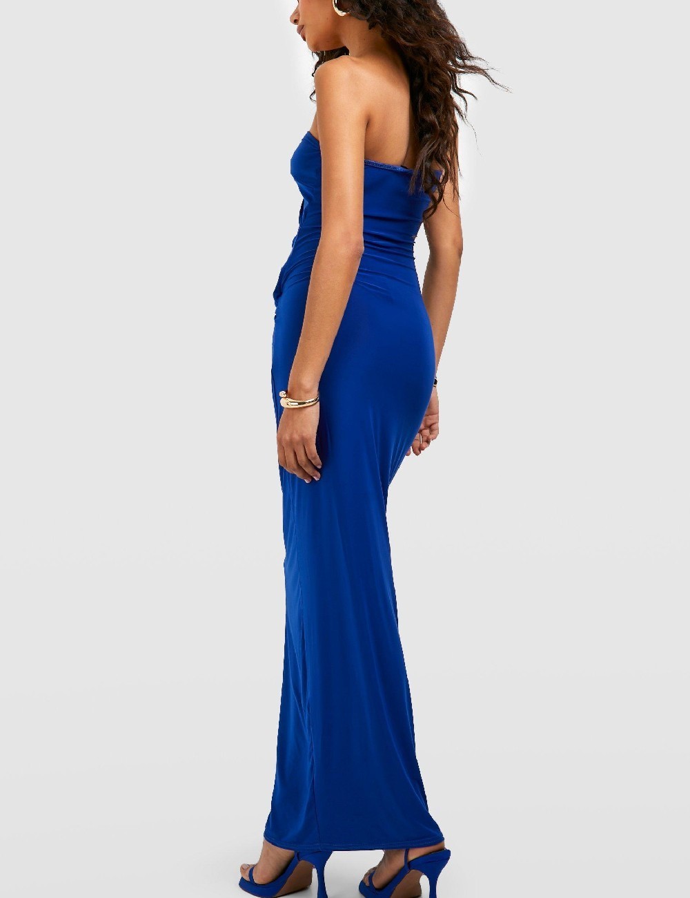 Rochie lunga Boohoo, albastru - 1 | YEO