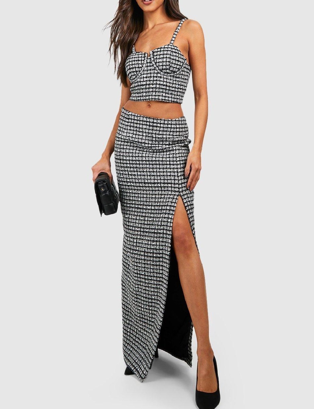 Top Boohoo, alb/negru - 1 | YEO