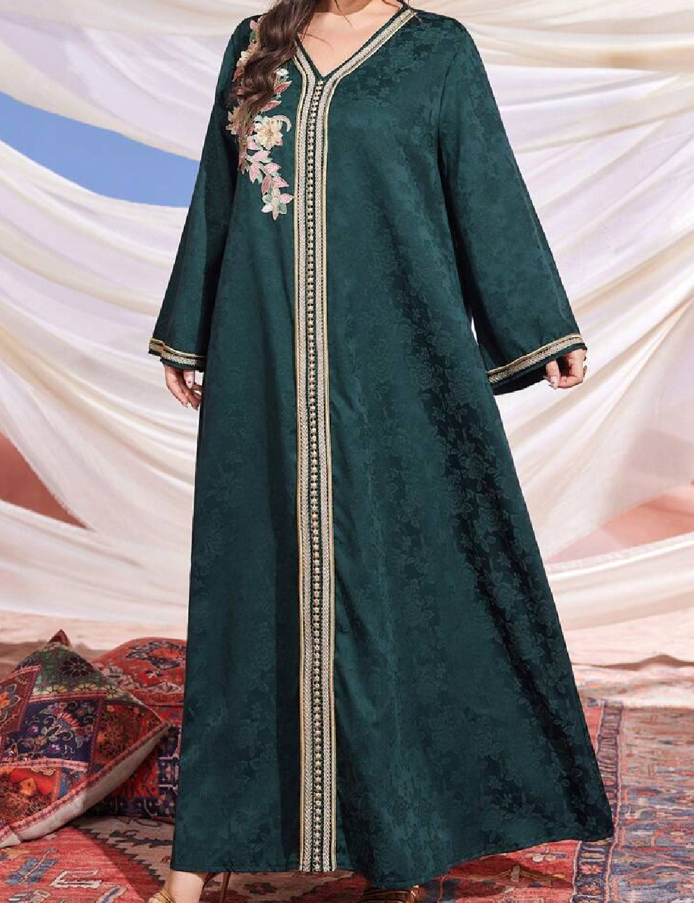 Rochie lunga SHEIN CURVE, verde