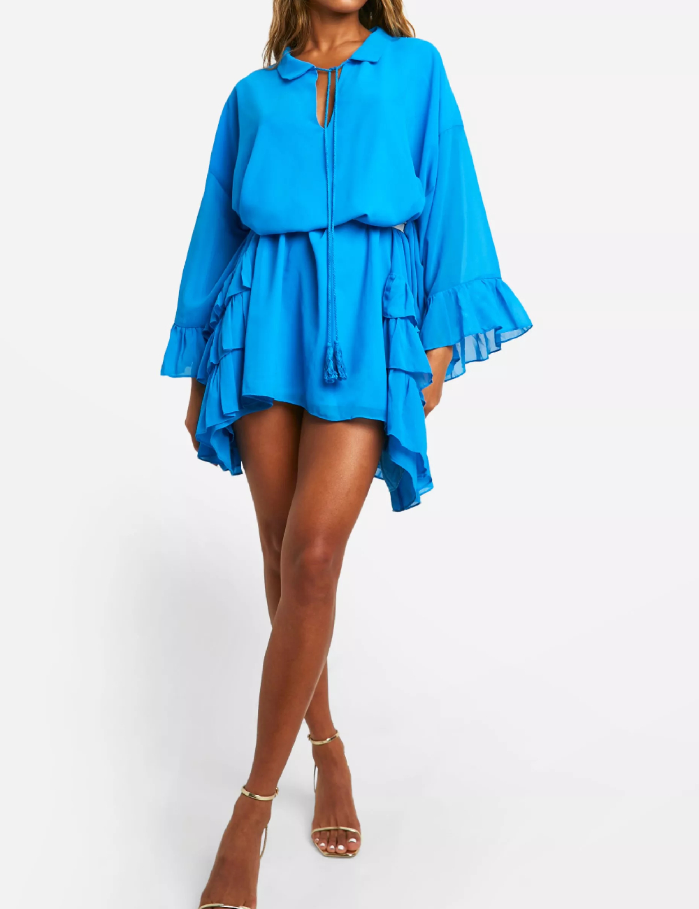 Rochie scurta Boohoo, albastru