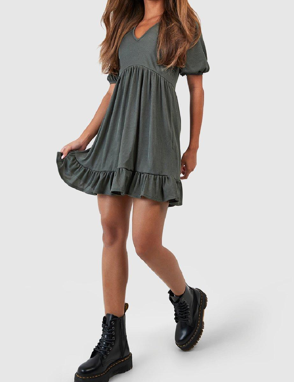 Rochie scurta Boohoo, verde