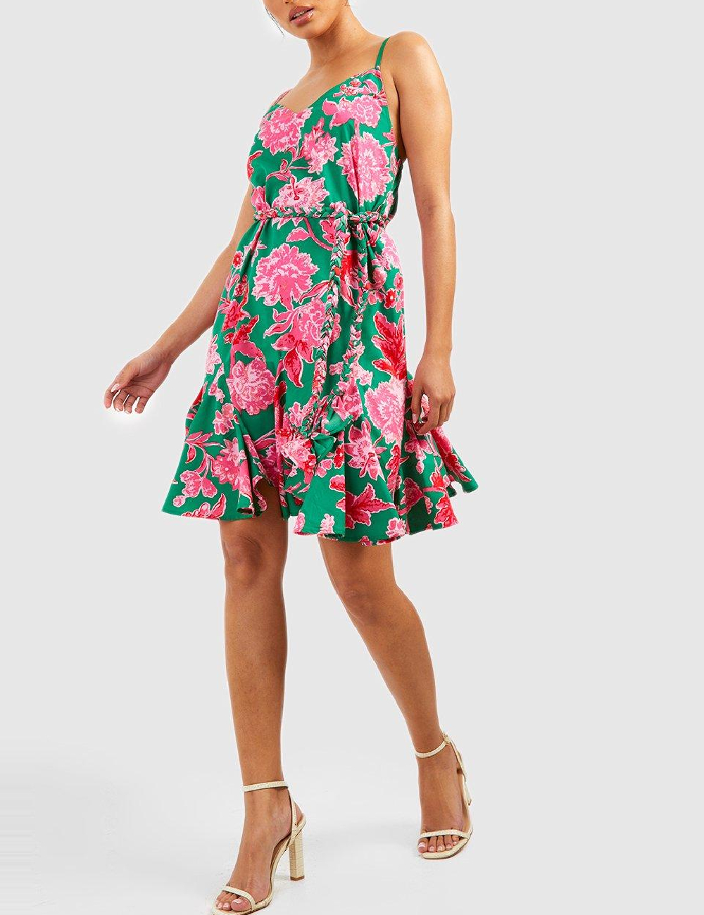 Rochie scurta Boohoo, verde