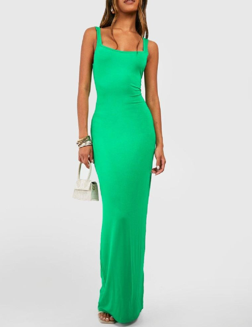 Rochie lunga Boohoo, verde