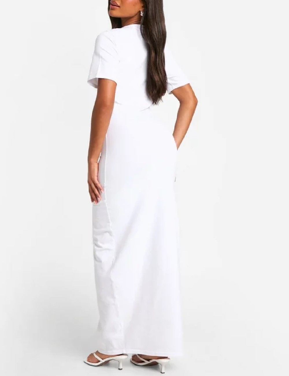Rochie lunga Boohoo, alb - 1 | YEO