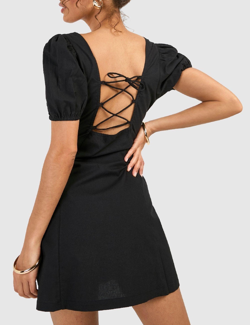 Rochie scurta Boohoo, negru - 1 | YEO