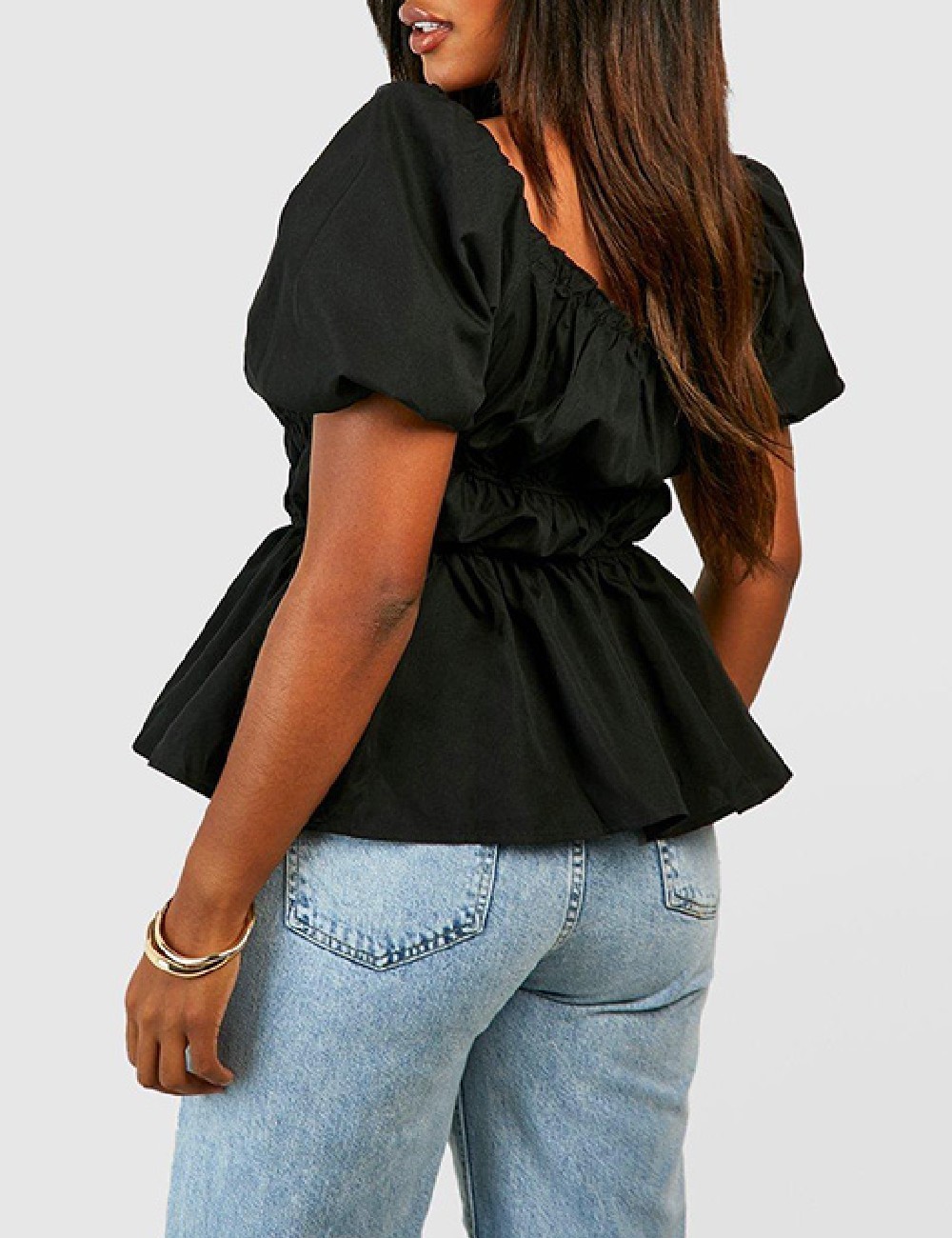 Bluza Boohoo Plus Size, negru - 1 | YEO